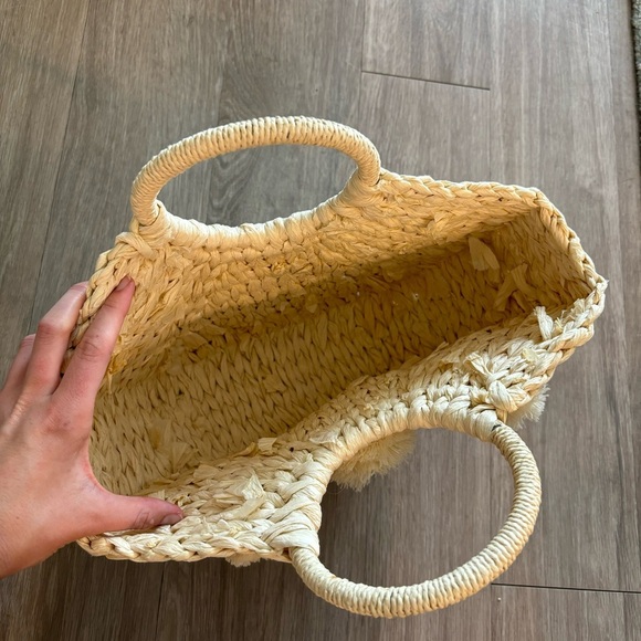 Shiraleah Coco Tote Woven Straw Handbag Blush Boho Beach Vacation Resort Summer - Picture 6 of 6